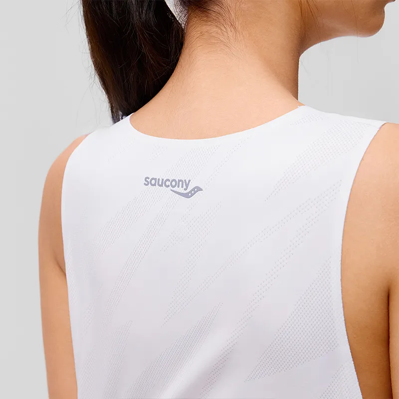 Saucony Tank Tops Women's Pearl White-5