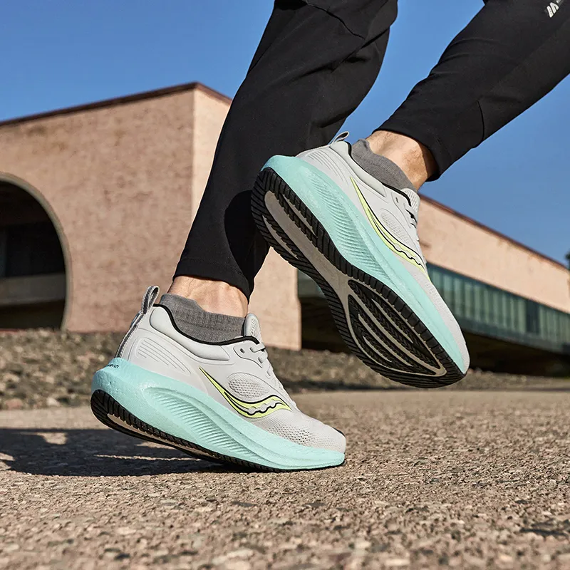 Saucony Surge 3 Cushioning Low Top Running Shoes Men's Gray Green-6