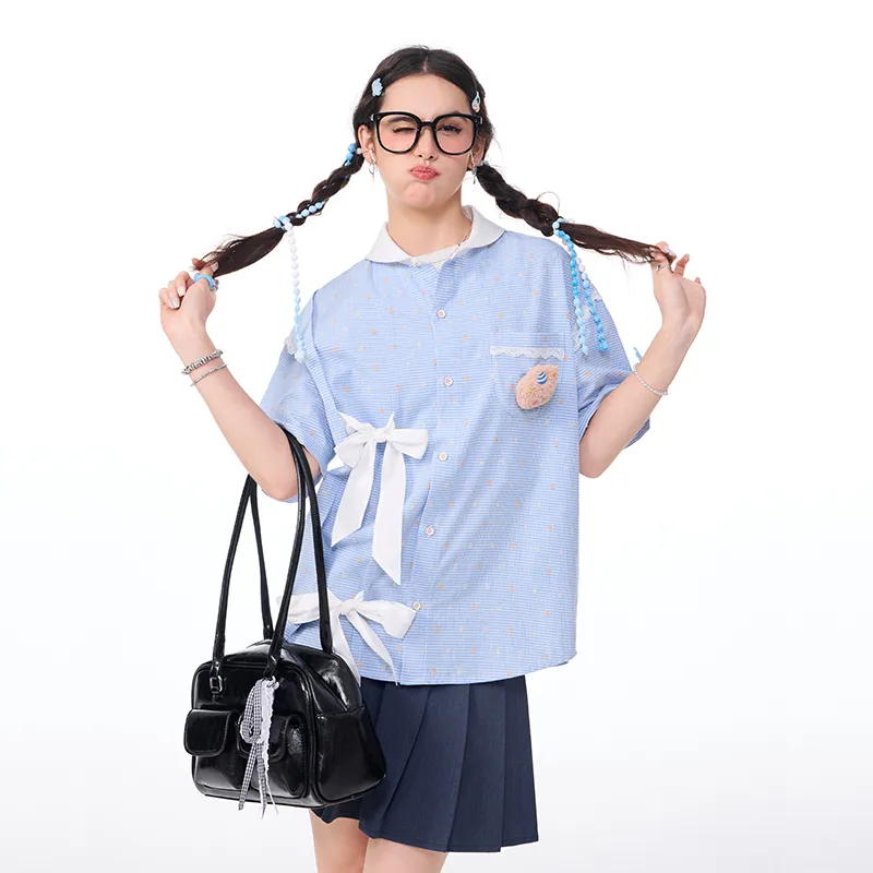 LAMLICKA Shirts Women's Blue-2