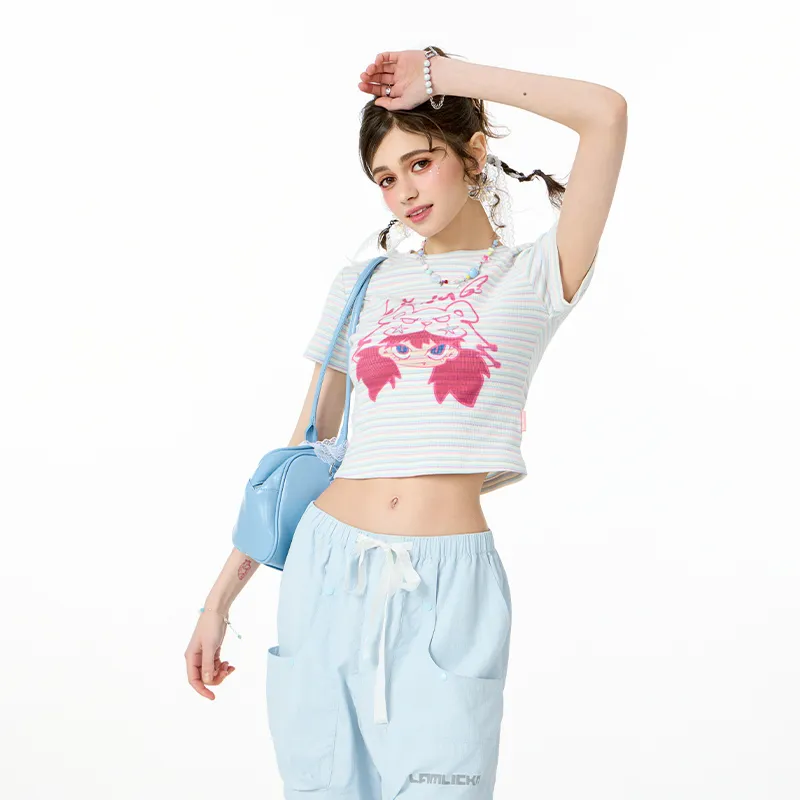 LAMLICKA Set in Sleeve T Shirt Women's-5