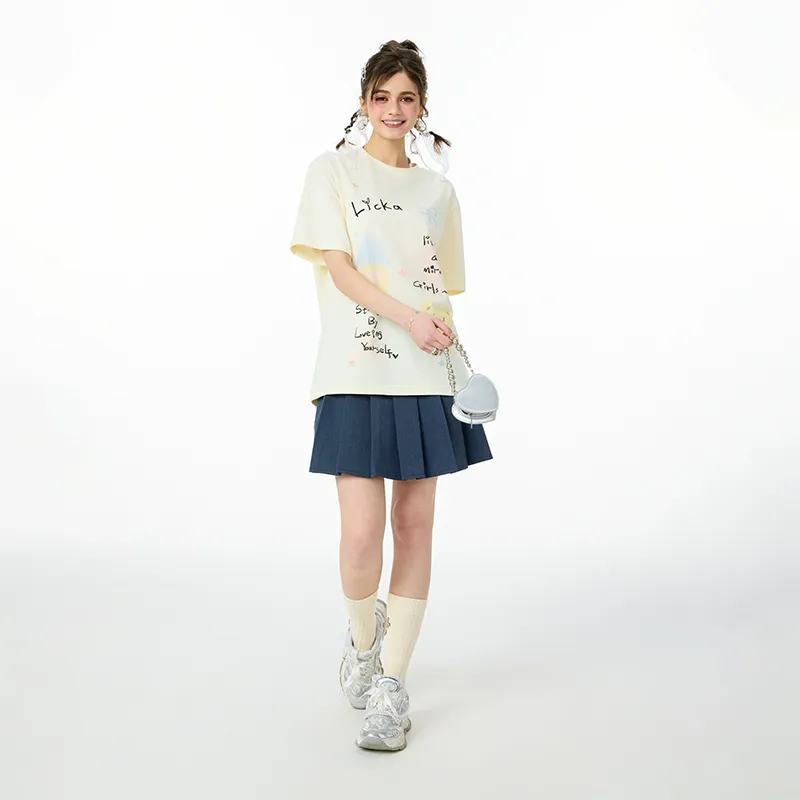 LAMLICKA T Shirts Women's Apricot-5