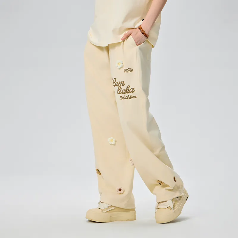 LAMLICKA Casual Pants Unisex Apricot-2