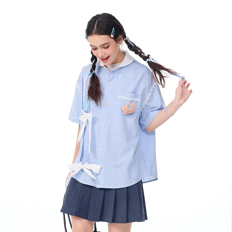 LAMLICKA Shirts Women's Blue-6