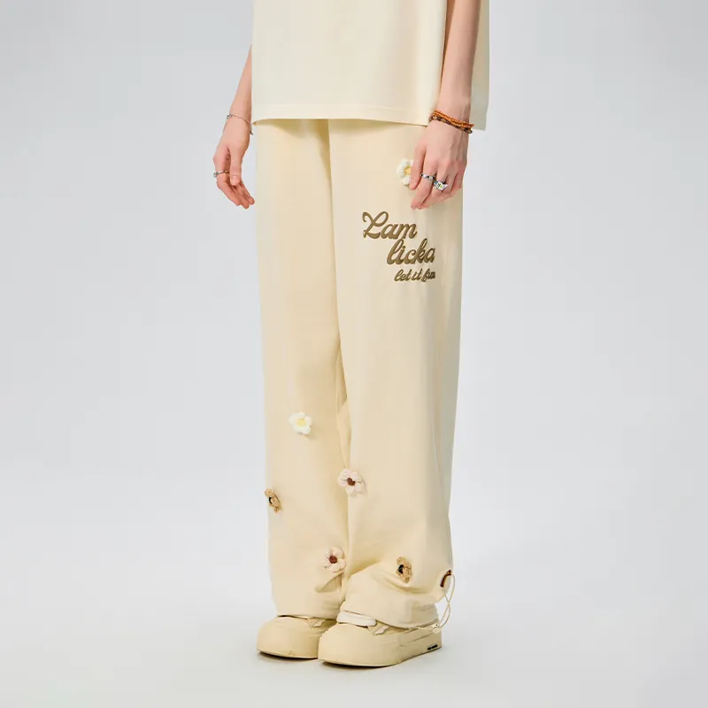 LAMLICKA Casual Pants Unisex Apricot-6