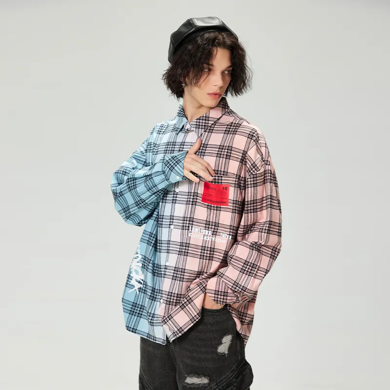 LAMLICKA Shirt Unisex Pink Blue Gradient-2