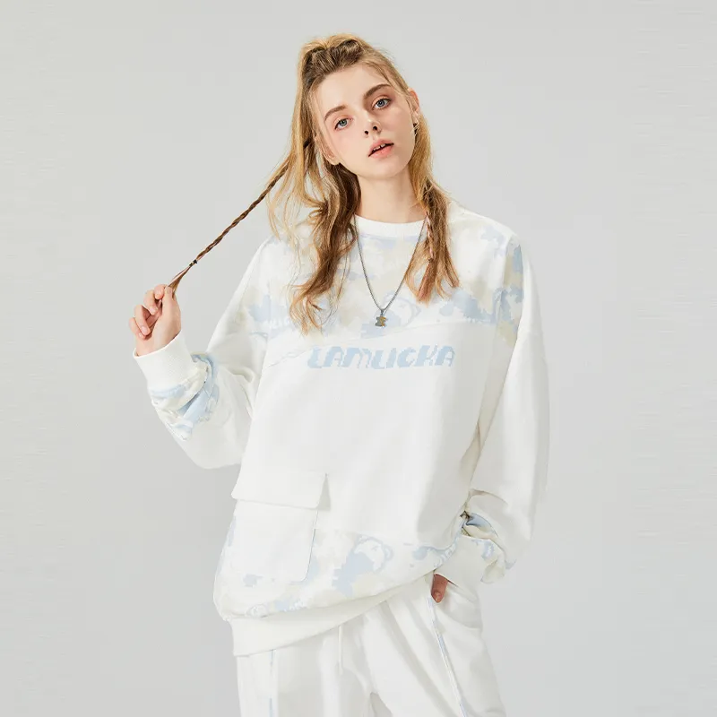 LAMLICKA Sweatshirt Unisex White-6