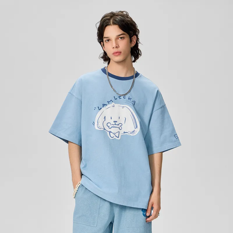 LAMLICKA T Shirts Unisex Blue-2