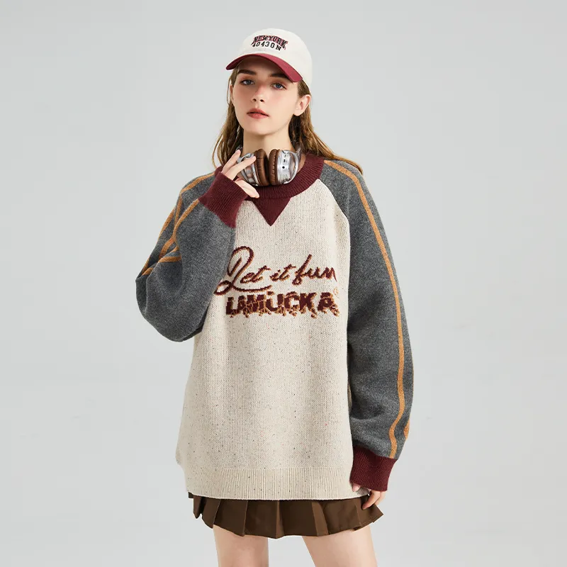 LAMLICKA Sweater Unisex Apricot-6