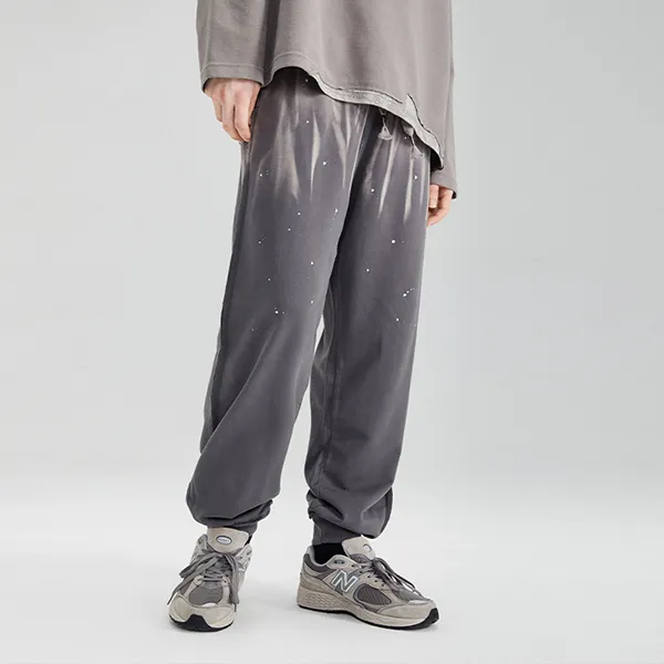 LAMLICKA Knitted Sports Pants Unisex Gray-4