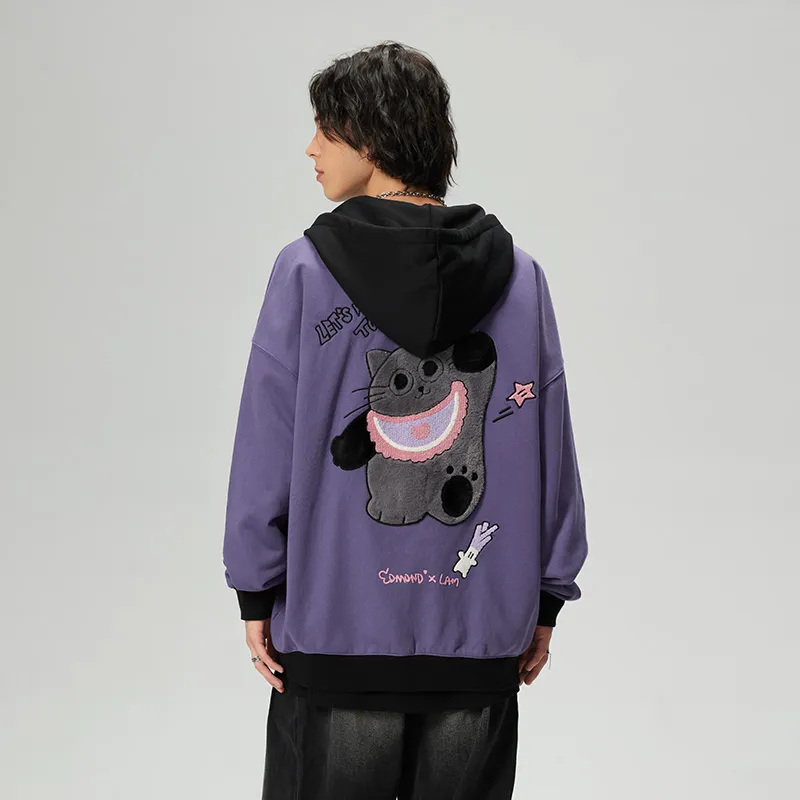 LAMLICKA x AIDEMENG LIANMINGKUAN Sweatshirt Unisex Purple-2