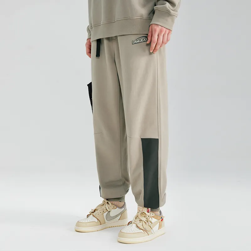 LAMLICKA Knitted Sweatpants Unisex Khaki-4