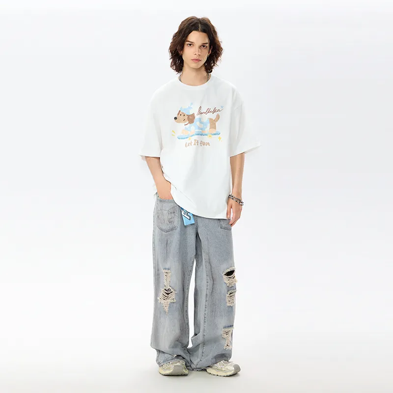 LAMLICKA Jeans Unisex Blue-4