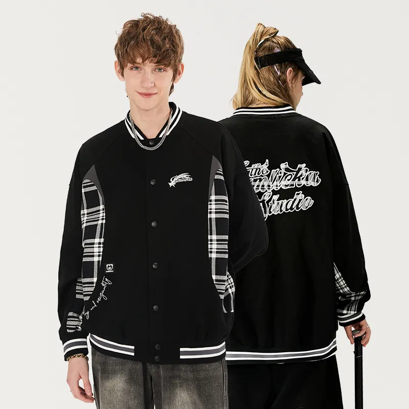 LAMLICKA Baseball Jacket Unisex Black-3