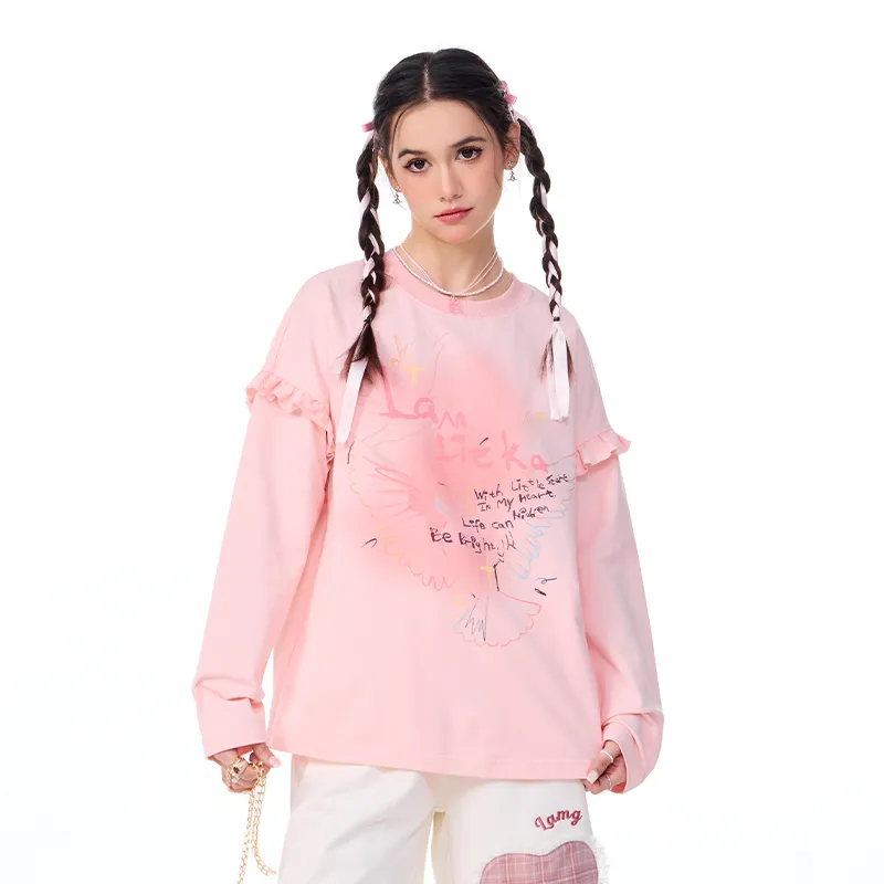 LAMLICKA T Shirts Women's Pink-5