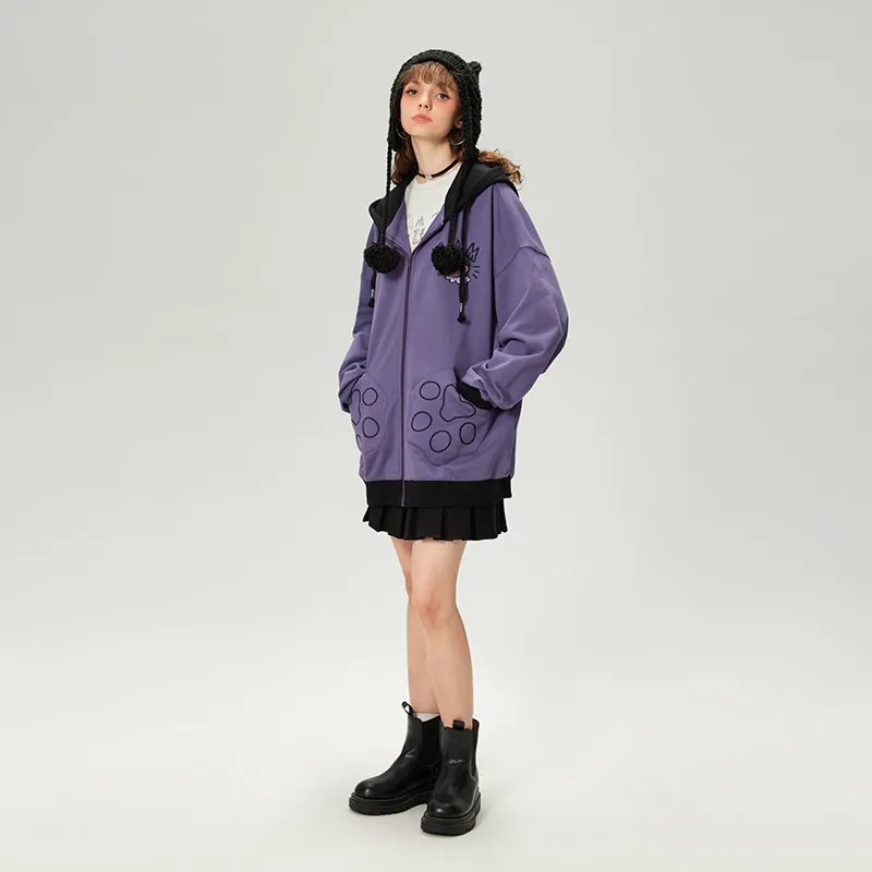 LAMLICKA x AIDEMENG LIANMINGKUAN Sweatshirt Unisex Purple-8