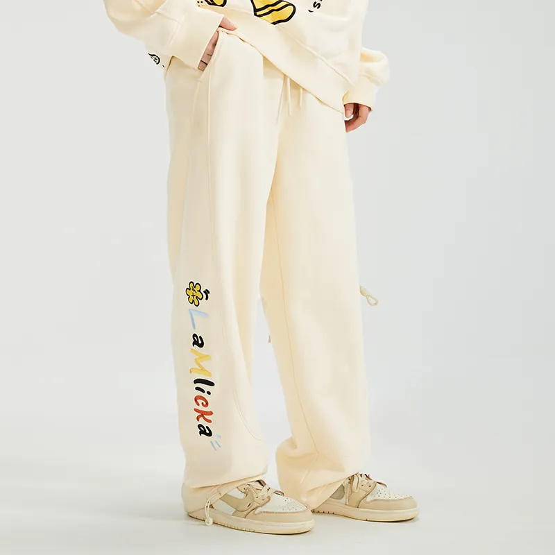 LAMLICKA Casual Pants Unisex Apricot-6