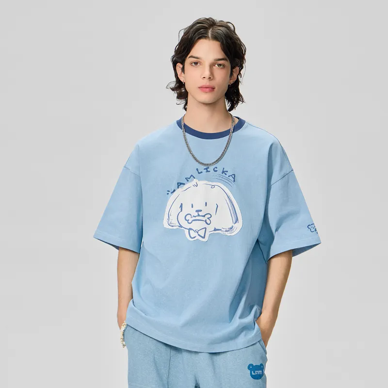 LAMLICKA T Shirts Unisex Blue-3