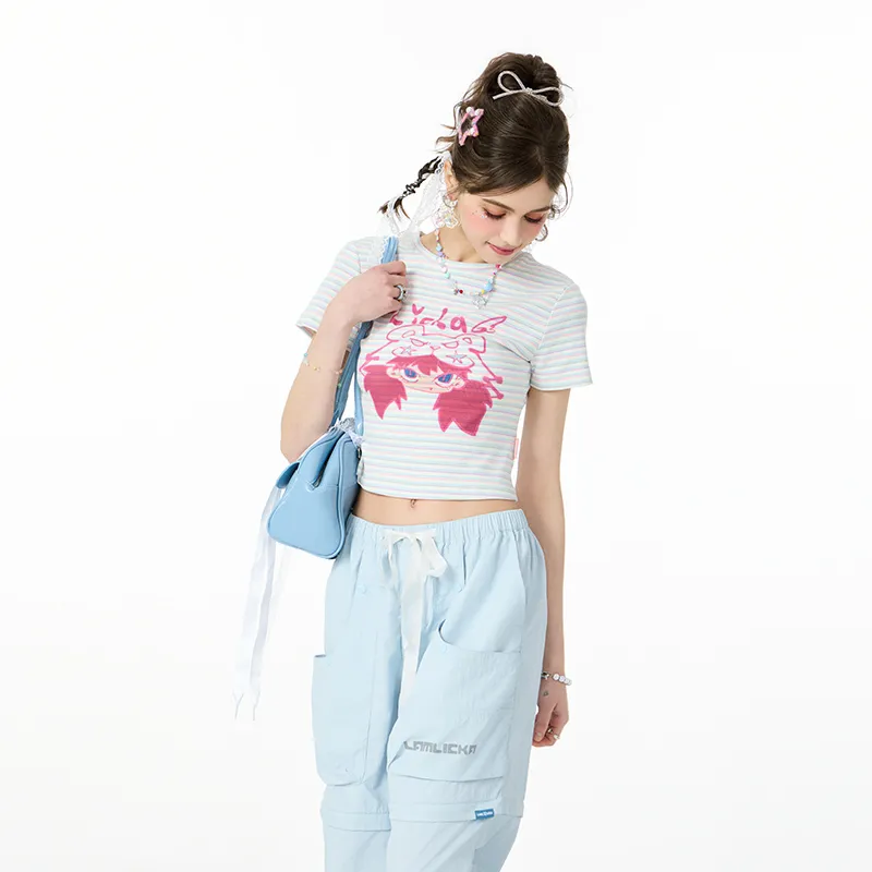 LAMLICKA Set in Sleeve T Shirt Women's-2