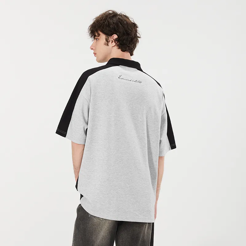 LAMLICKA x AIDEMENG Polo Shirt Unisex Light Gray-3