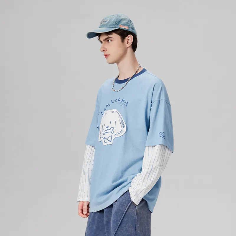 LAMLICKA T Shirts Unisex Blue-3