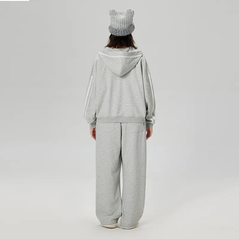 LAMLICKA Sweatshirt Set Unisex Gray-2