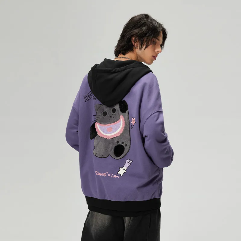 LAMLICKA x AIDEMENG LIANMINGKUAN Sweatshirt Unisex Purple-5