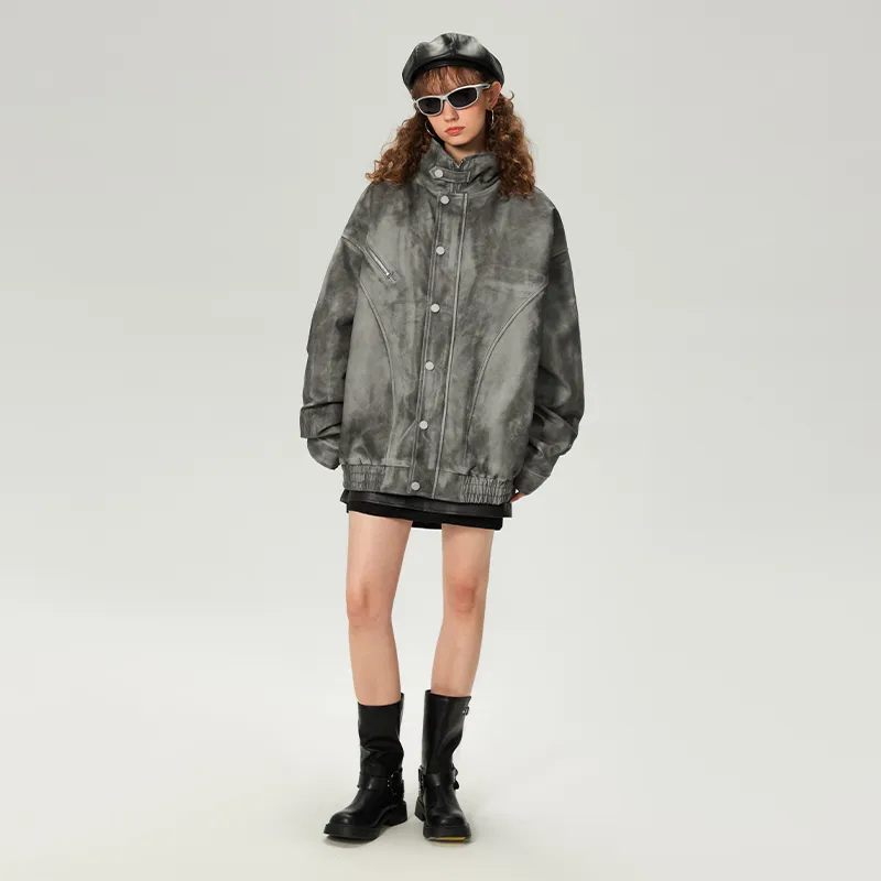 LAMLICKA Jackets Coats Unisex Gray-7