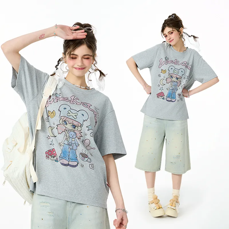LAMLICKA Drop Shoulder Sleeve T Shirt Women's-6