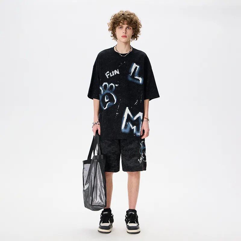 LAMLICKA Casual Shorts Unisex Black-5