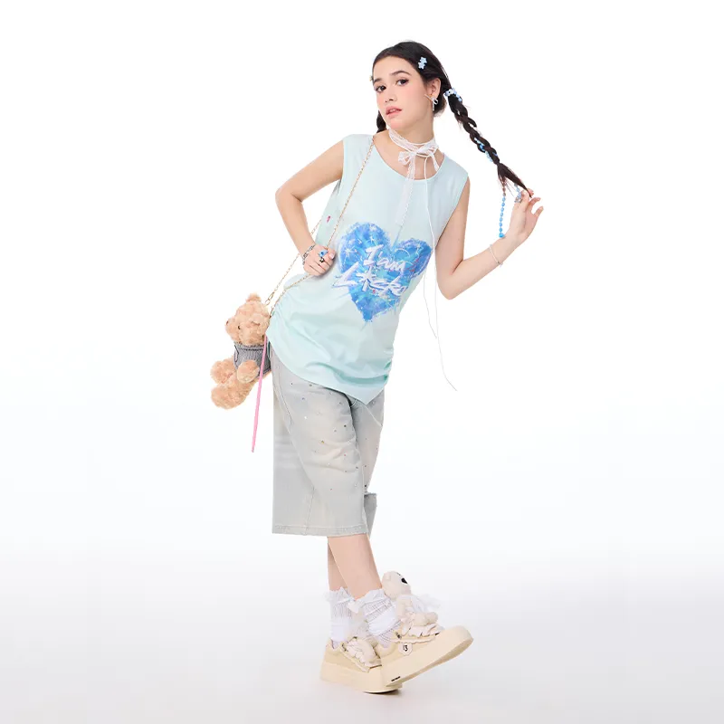 LAMLICKA Tank Tops Women's Blue-4