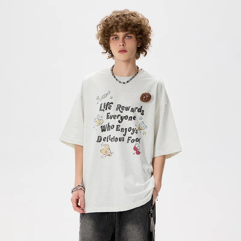 LAMLICKA T Shirts Unisex White Heather Gray-2
