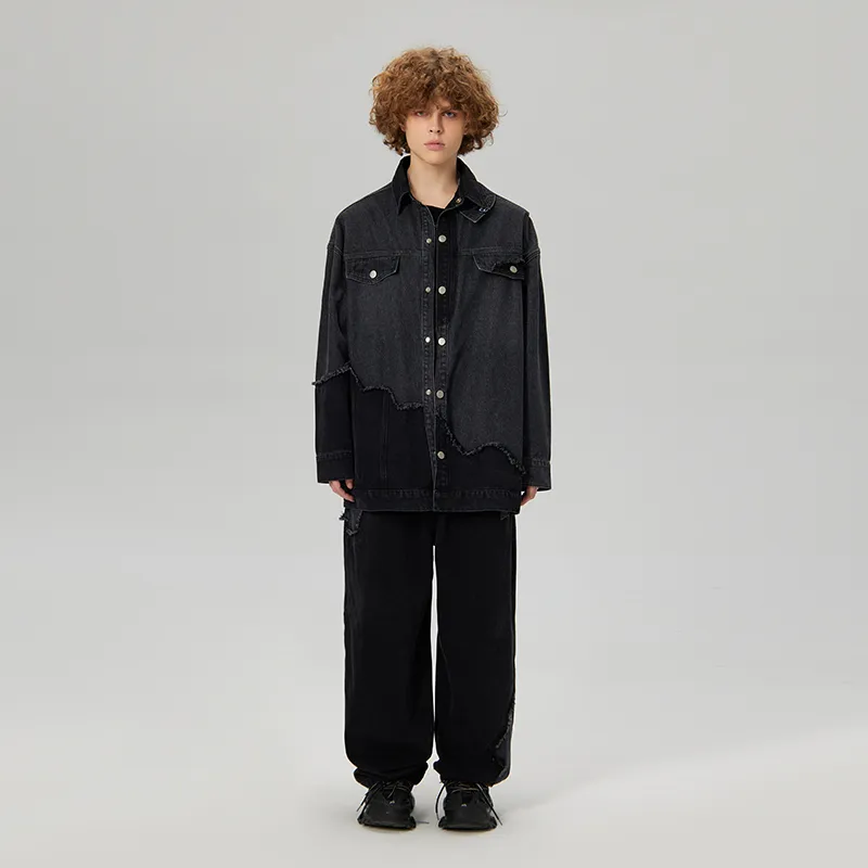 LAMLICKA Denim Jacket Unisex Gray-4