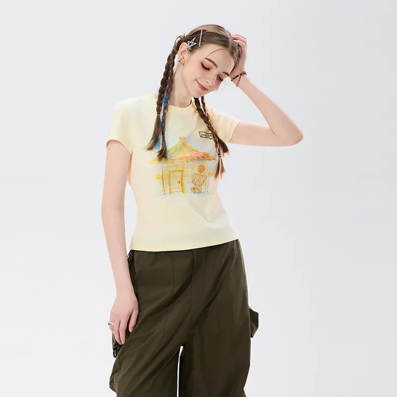 LAMLICKA Set in Sleeve T Shirt Women's-5