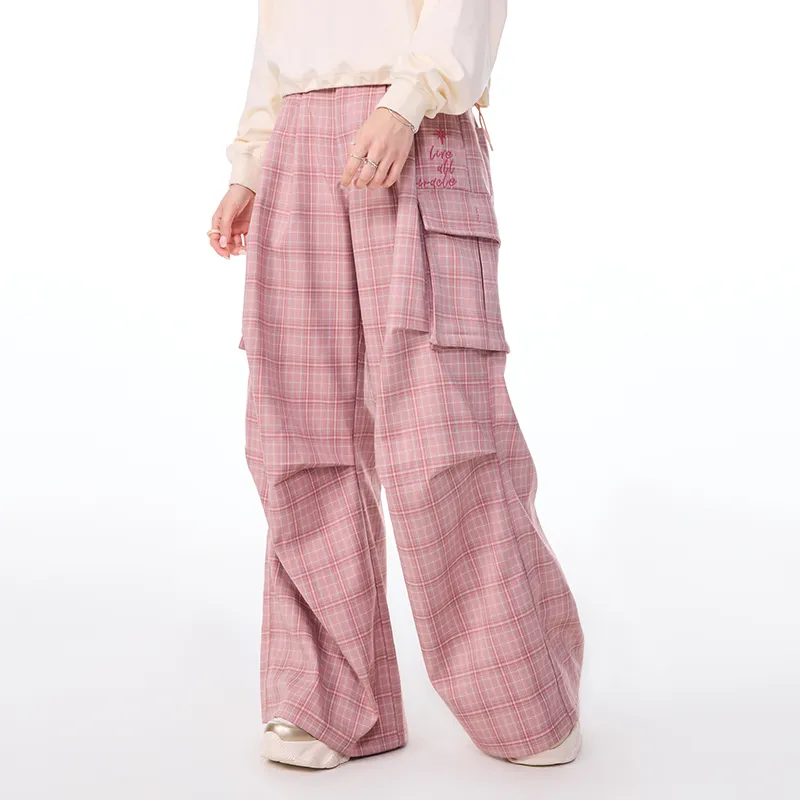 LAMLICKA Casual Pants Women's Pink-5