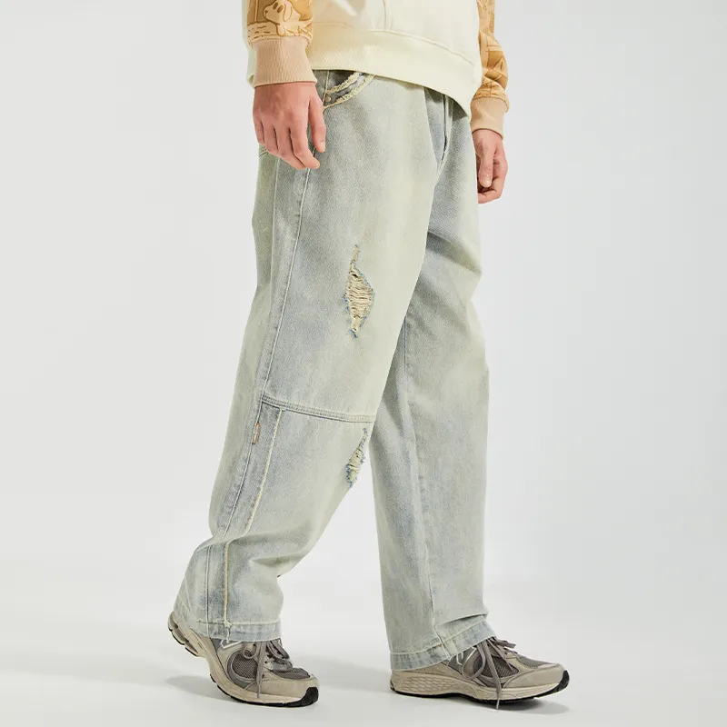LAMLICKA Jeans Unisex Washed Blue-6