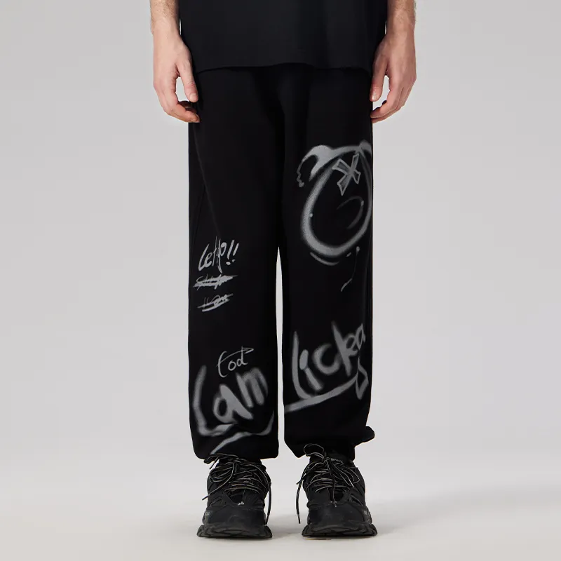 LAMLICKA Casual Pants Unisex Black-4