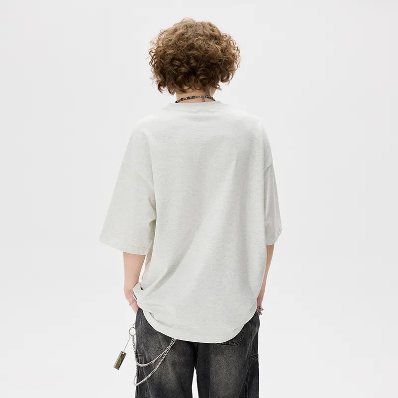LAMLICKA T Shirts Unisex White Heather Gray-3