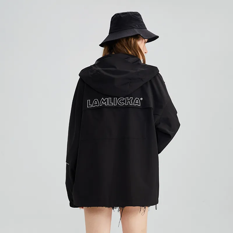 LAMLICKA Trench Coats Unisex Black-8