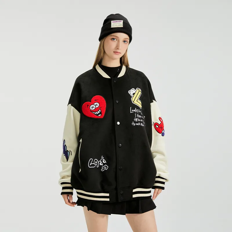 LAMLICKA Baseball Jerseys Unisex Black-5