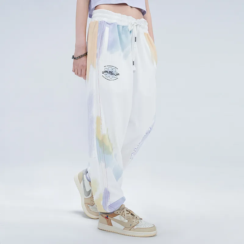 LAMLICKA Knitted Sports Pants Unisex White-3