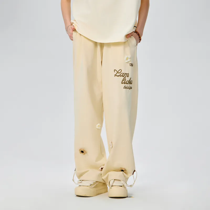 LAMLICKA Casual Pants Unisex Apricot-5