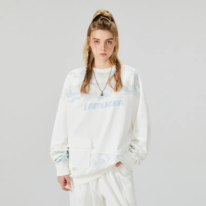 LAMLICKA Sweatshirt Unisex White-2