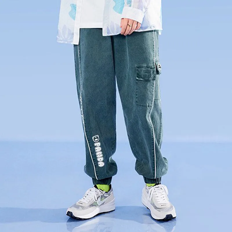 LAMLICKA Casual Pants Unisex Green-3