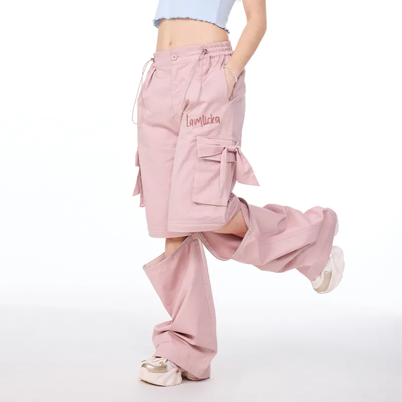 LAMLICKA Casual Pants Women's Pink-6