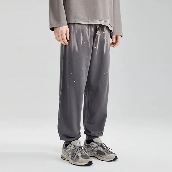 LAMLICKA Knitted Sports Pants Unisex Gray-8