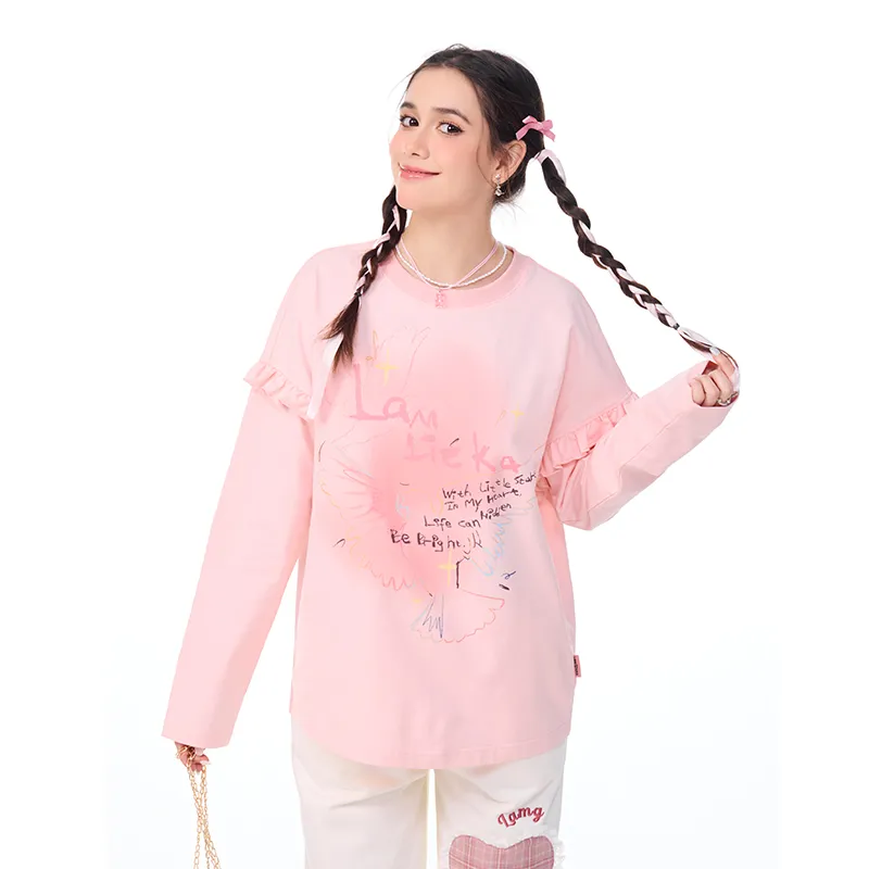LAMLICKA T Shirts Women's Pink-6