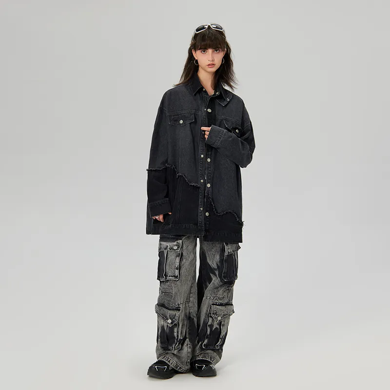 LAMLICKA Denim Jacket Unisex Gray-7
