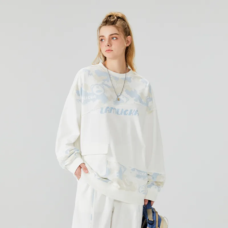 LAMLICKA Sweatshirt Unisex White-5