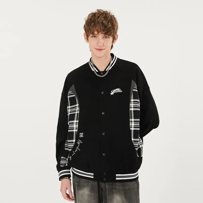 LAMLICKA Baseball Jacket Unisex Black-2