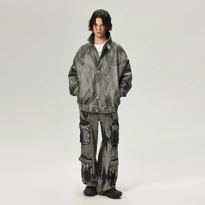 LAMLICKA Jackets Coats Unisex Gray-6